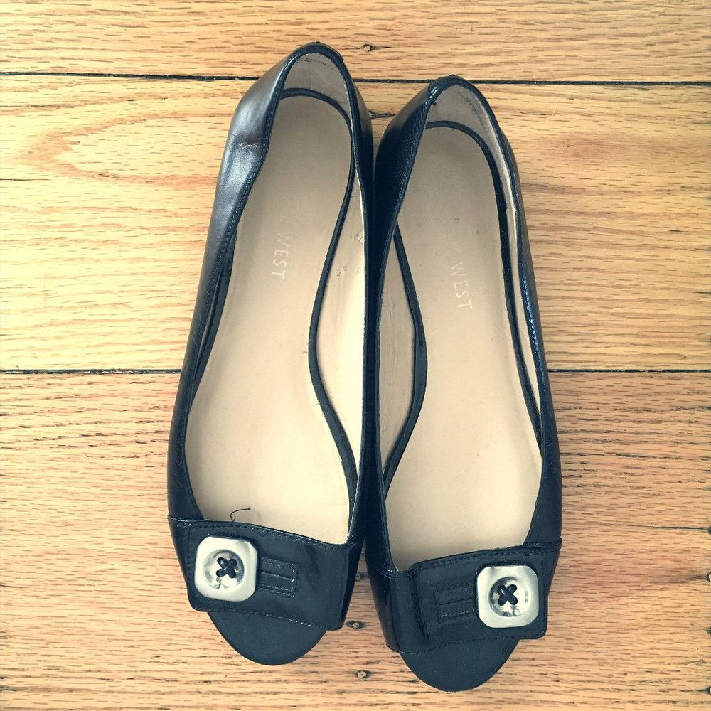 Nine West Patent Leather Black Flats